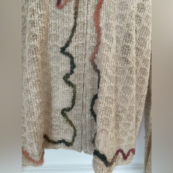 Vintage CanvasBacks Front Zipper Hooded Sweater Wool Blend Boho Size S - Picture 5 of 10